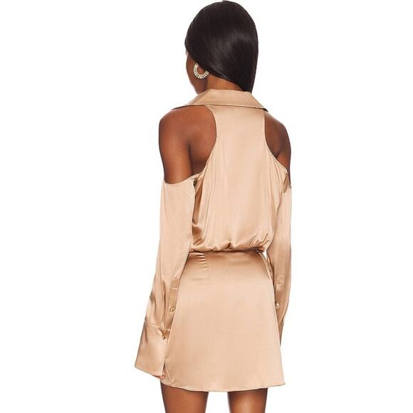SER.O.YA Shea Silk Dress in Natural NWT Size Small - Picture 3 of 3
